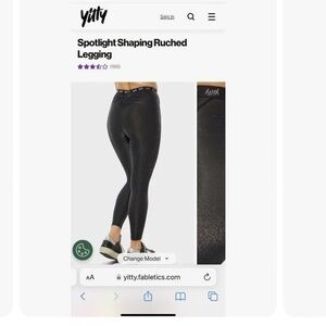 FABLETICS SPOTLIGHT RUCHED LEGGINGS NWT